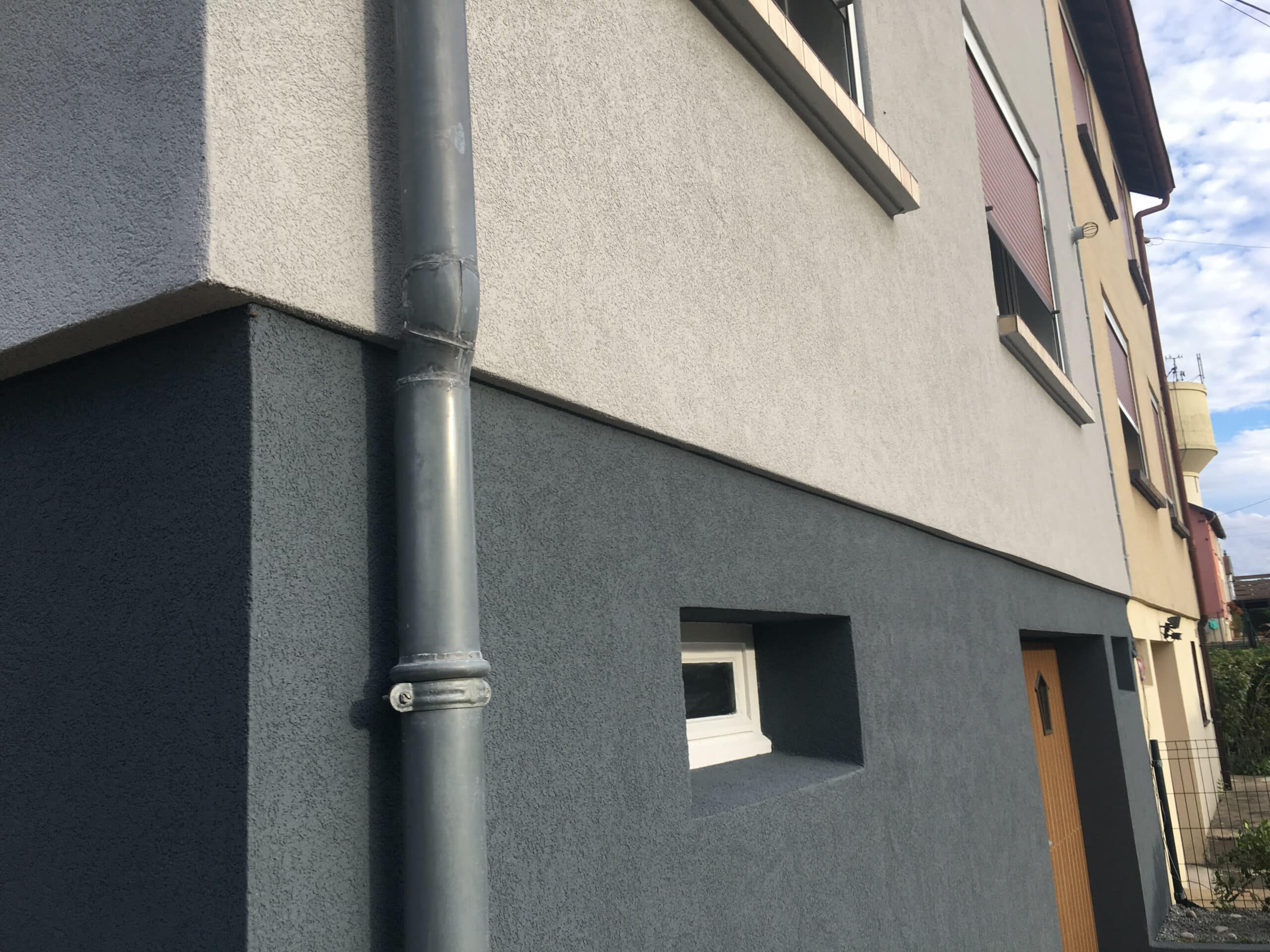 renovation de facade par l'application d'une résine hydrofuge