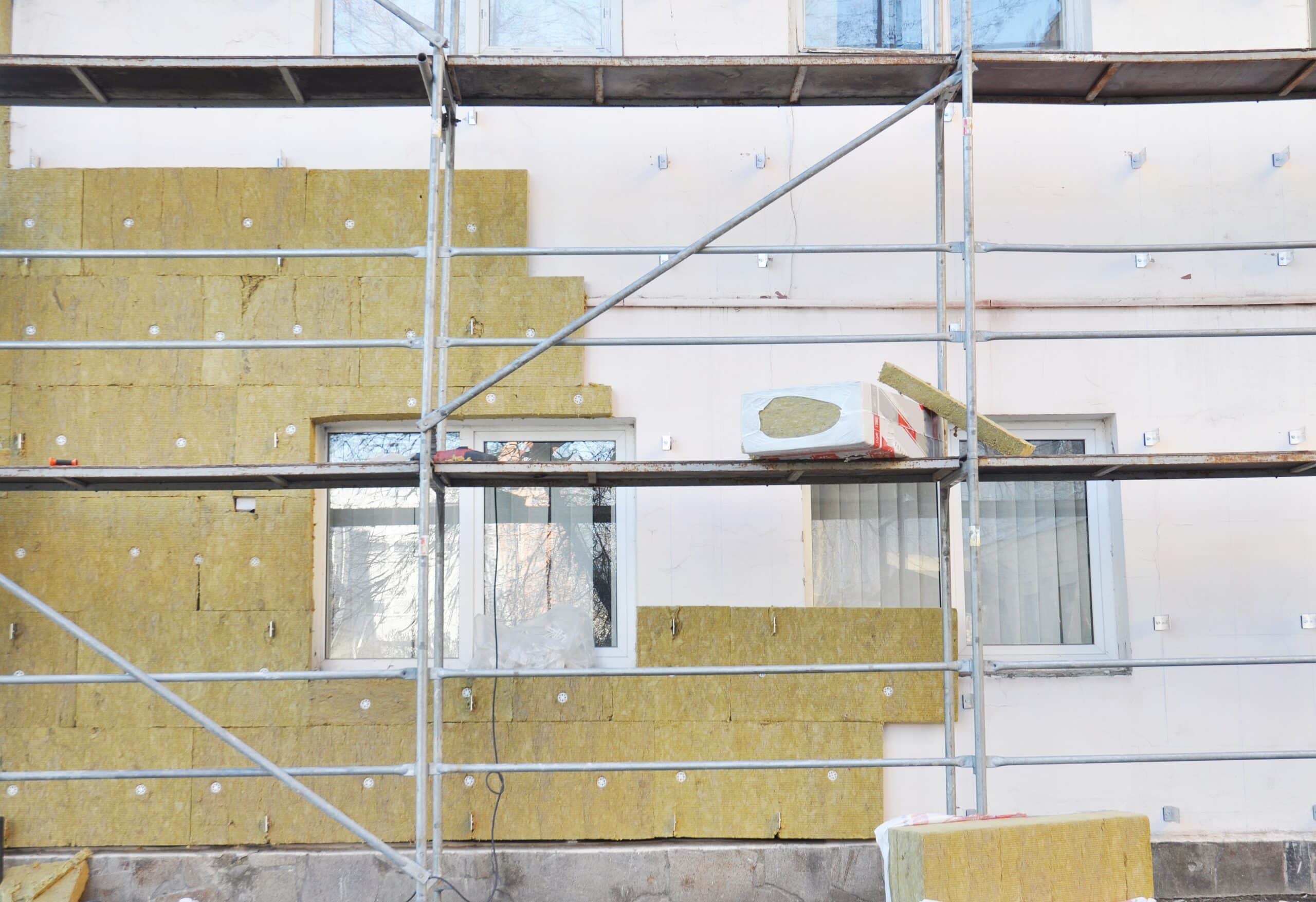 chantier d'isolation extérieure